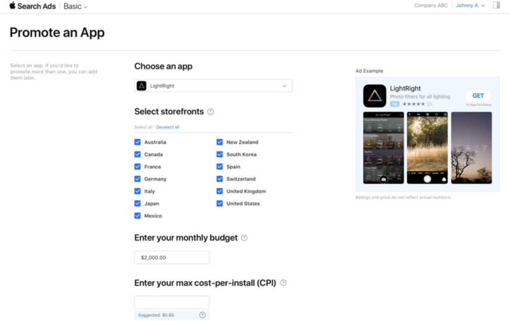 Знакомство с Apple Search Ads